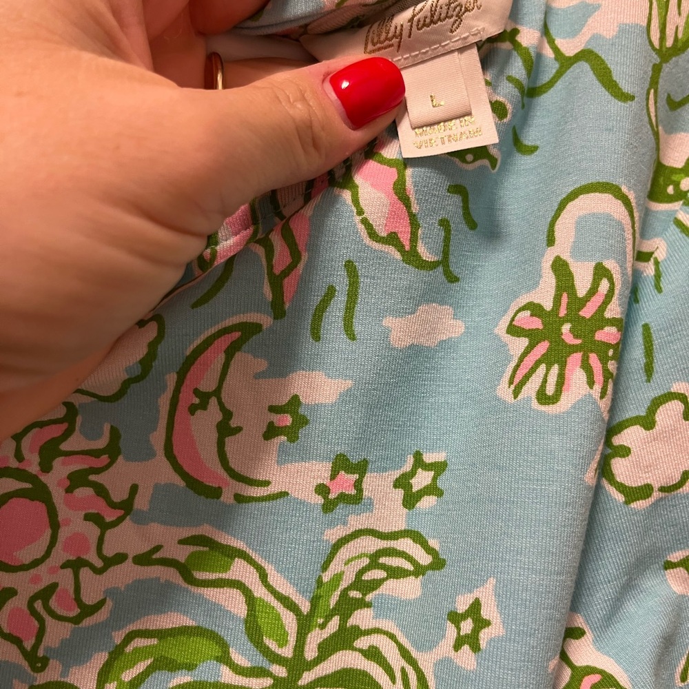 Lilly Pulitzer Blue, Pink & Green Tropical Print Dress - Picture 3 of 3